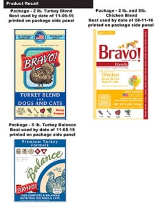 Bravo Recalls Pet Foods Possible Salmonella Health Risk