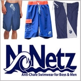 NoNetz anti-chafe swimwear for guys, men, boys, Made in USA, Made in America, American made
