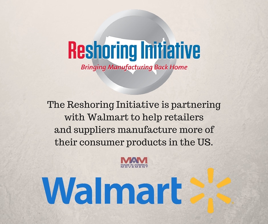 The Reshoring Initiative and Walmart Launch Effort to Help Suppliers Reshore