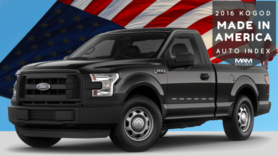 American made vehicles: the Most American-made Vehicles are…, KOGOD Made in America Auto Index, Buick Enclave, Chevrolet Traverse, GMC Acadia, Ford 150, Chevrolet Corvette, Cadillac Escalade, Jeep, Honda,