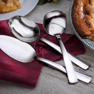 Thanksgiving Day Table, Made in USA dinner table, American made thanksgiving day table, made in usa flatware, american made flatware, 360 cookware, liberty tabletop flatware, stainless steel cookware, made in usa cookware, american made cookware, MODERN AMERICA HOSTESS SET
