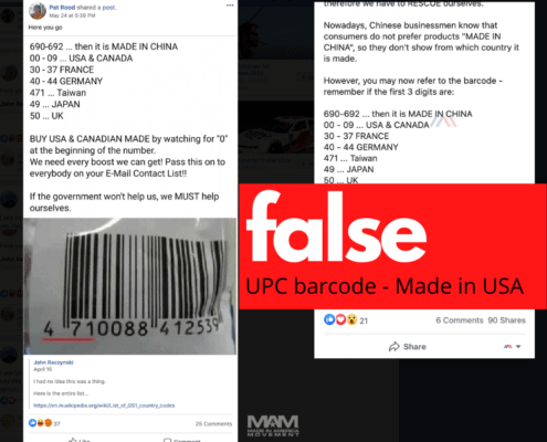 UPC barcode made in America myth is false